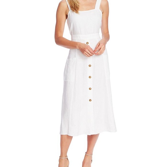 Vince Camuto Dresses & Skirts - Vince Camuto White Linen Midi Sundress